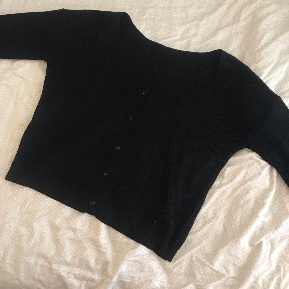 Black button up cardigan